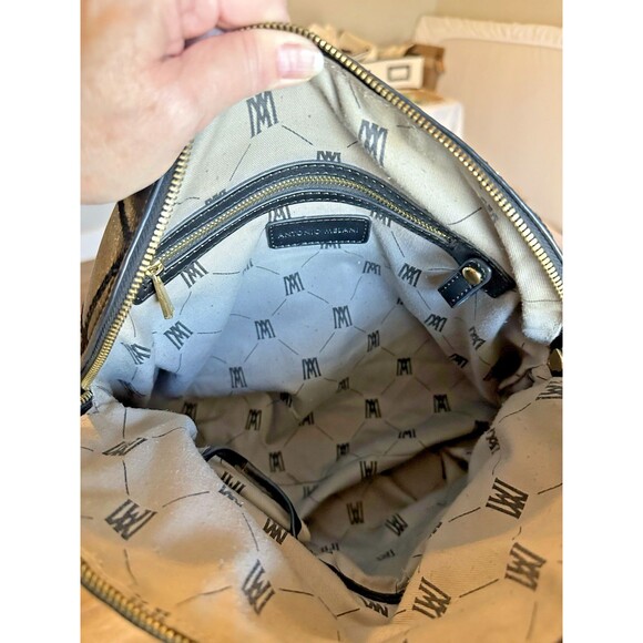 Antonio Melani Satchel Handbag Quilted Black Leather - Picture 11 of 16